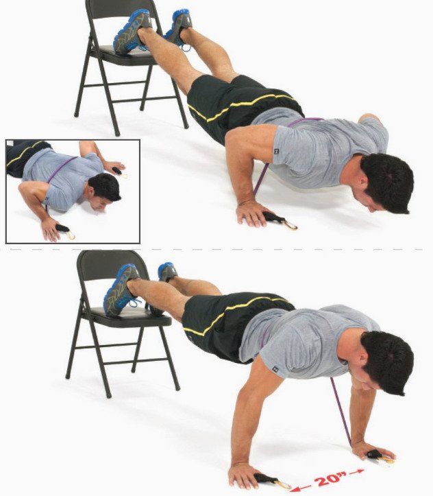 Decline push ups