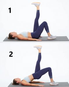 Single leg glute bridge