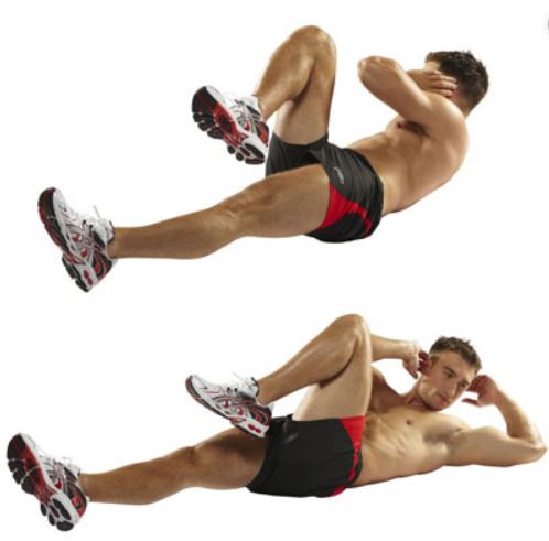 bicycle crunches