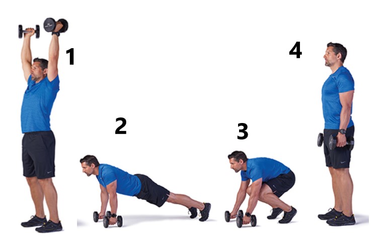 dumbbell burpee