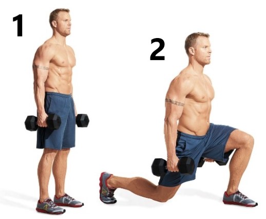 dumbbell lunges