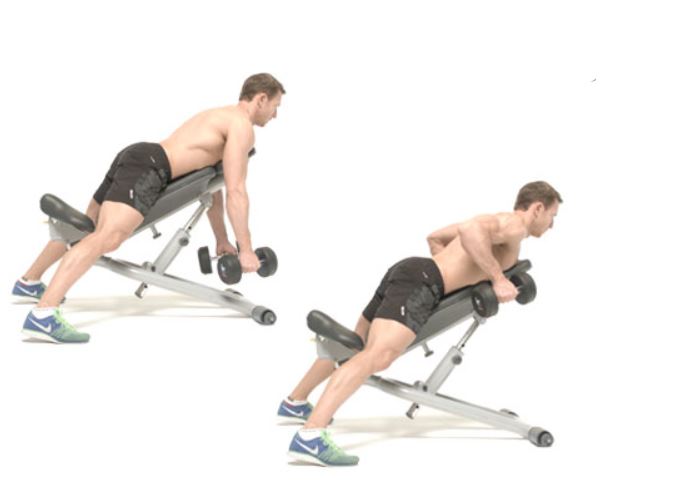 incline dumbbell row