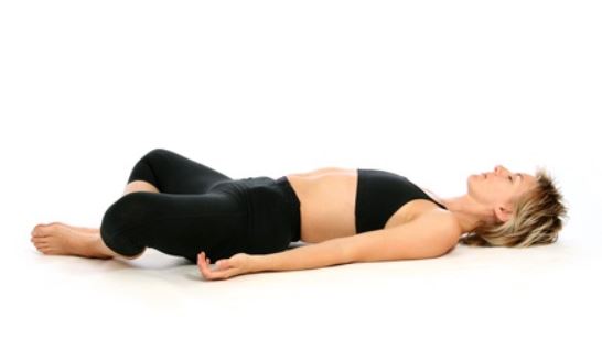 reclining bound angle pose