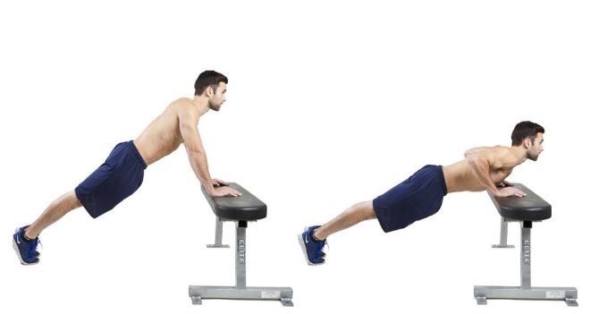 wide grip incline pushups